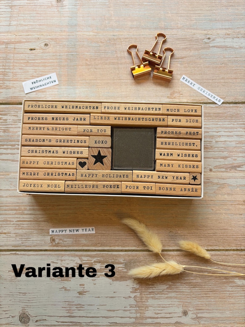 Merry Christmas stamp set, 27 pieces Variante 3