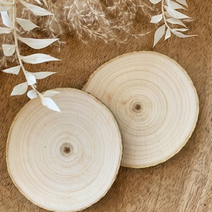 Wooden disc tree disc wooden plate 9-12 cm small