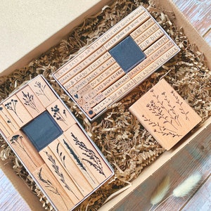 Stamp Set Classic Grasses Texts Anise Gift Set