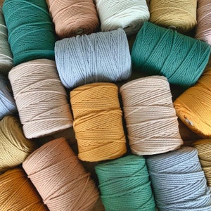 200 m macrame yarn 4 mm braided Oeko-Tex certified in various colors DIY