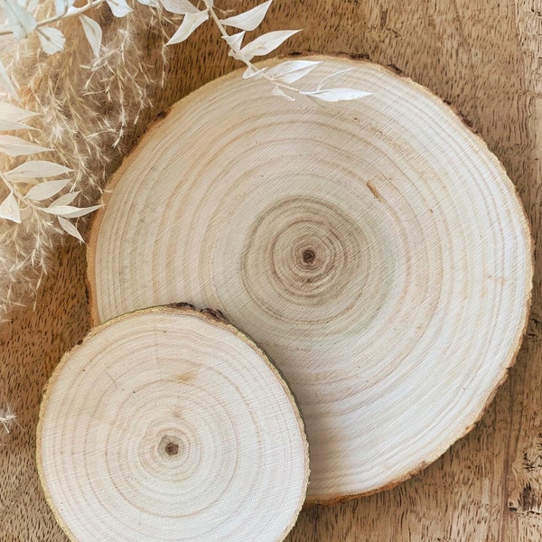 Wooden disc tree disc diameter 16-19 cm