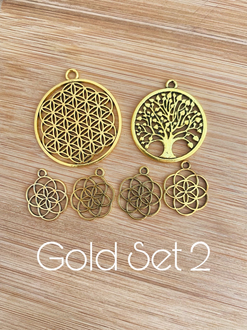 Pendant Charms Cobachons Gold Jewelry Making DIY image 8