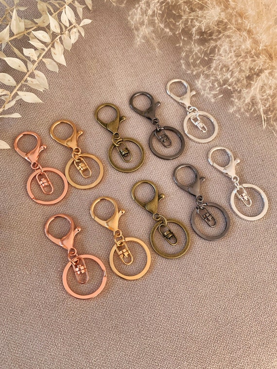 5-50 Pieces Round Carabiner Hook Clip Clasp Ring Key Chain Bag Clasp DIY 