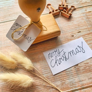 Stempel Merry Christmas Weihnachten Schriftzug Weihnachtskarte