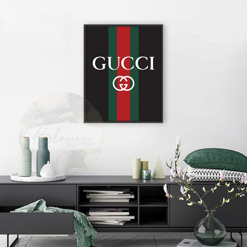 Gucci wall decor set of 2. Digital Download Print Fashion Etsy