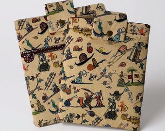 Fighting Medieval Snails Book Sleeve: Dark Academia Padded Book Protector