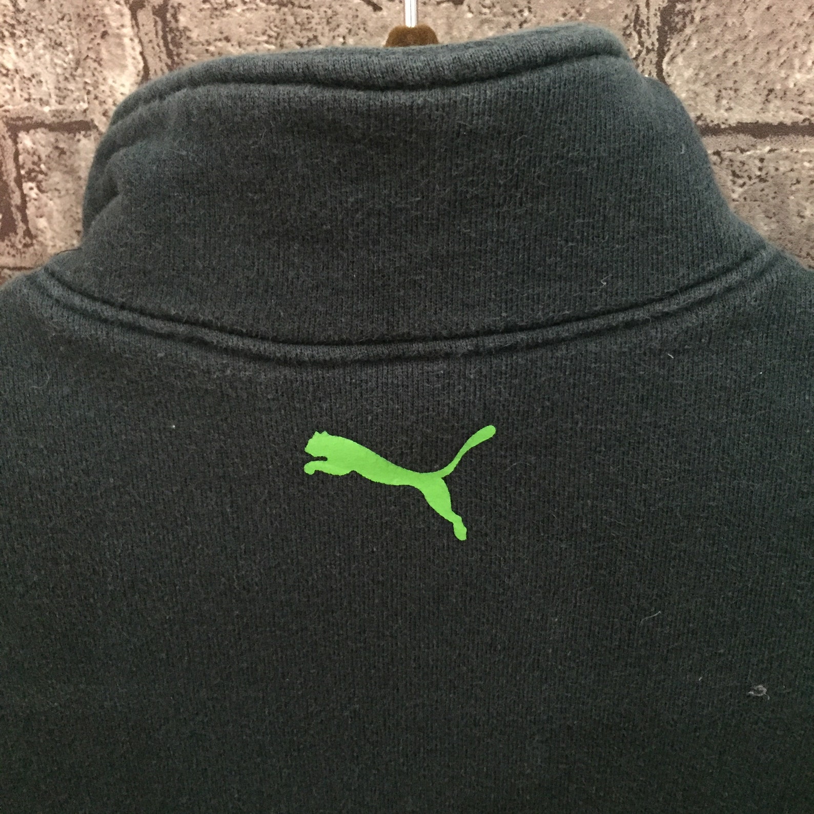 Puma Sweatshirt Black Green Puma Pullover Sweater Kids | Etsy