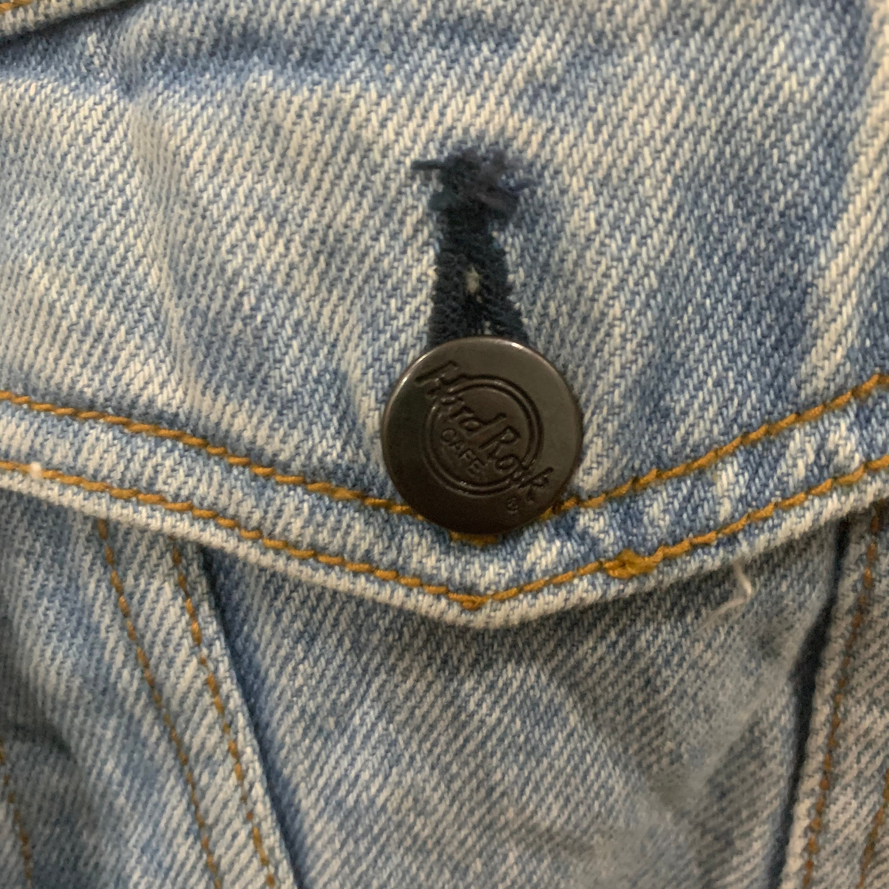 Hard Rock Cafe Guam USA Denim Jacket HRC Jeans Button Jacket | Etsy