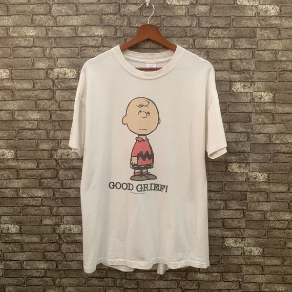 90's Peanuts Snoopy Charlie Brown T Shirt White Ca
