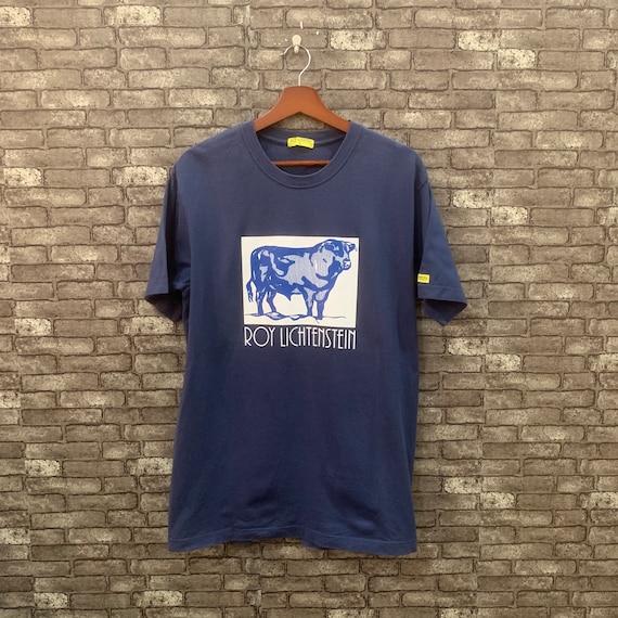 Roy Lichtenstein T Shirt Cow Triptych Shirt Blue B