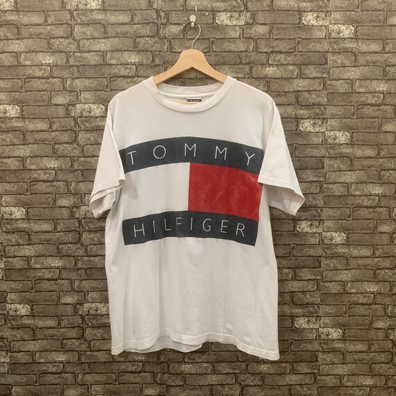 Tommy Hilfiger Short Sleeves Shirt White Big Flag