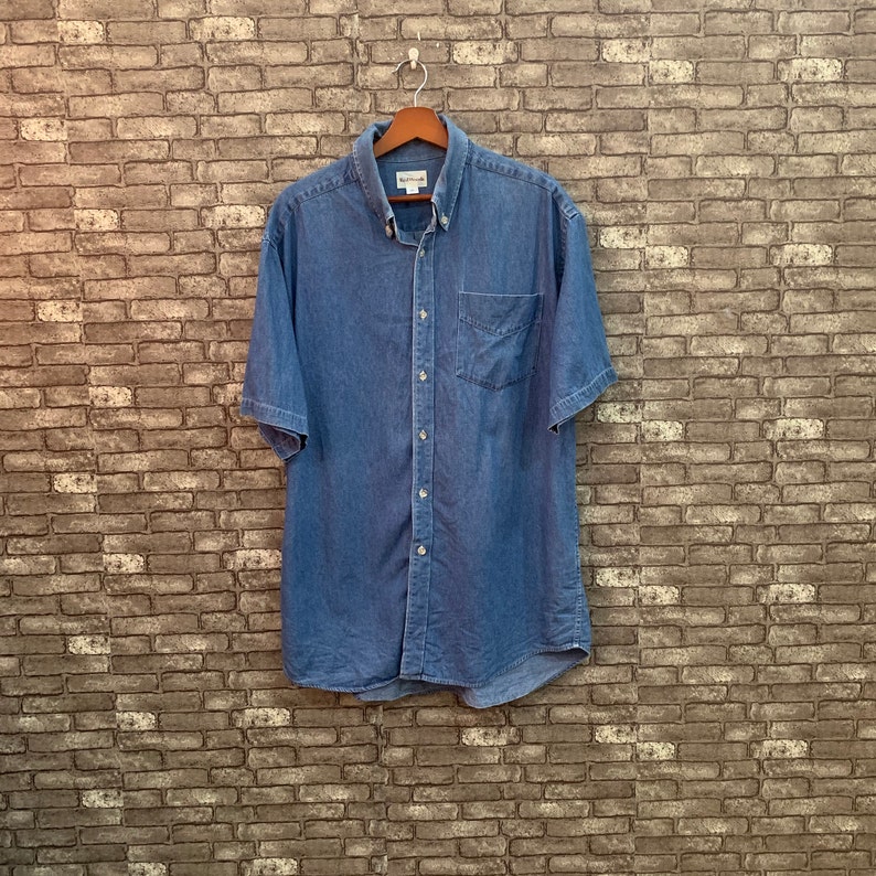 Red Woods Denim Shirt Short Sleeve Chambray Oxfords