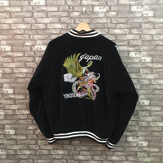 90's Sukajan Jacket Japan Eagle Vs Dragon Embroide