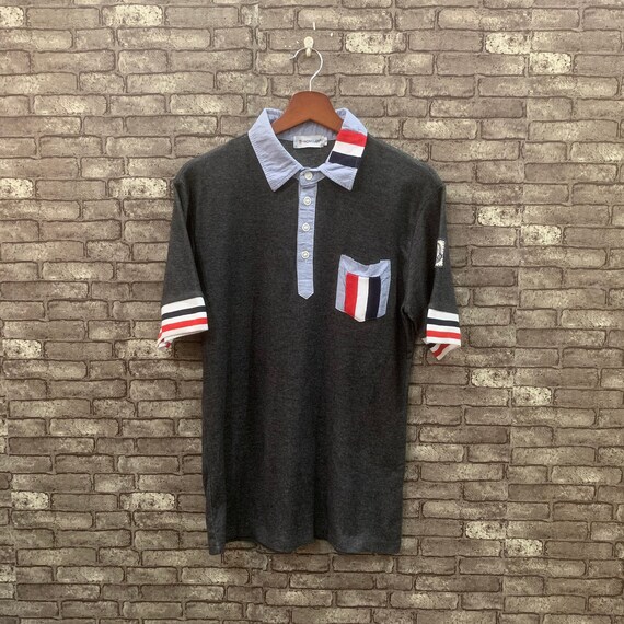 Moncler Polo Shirt Gray Collared Shirt For Youth