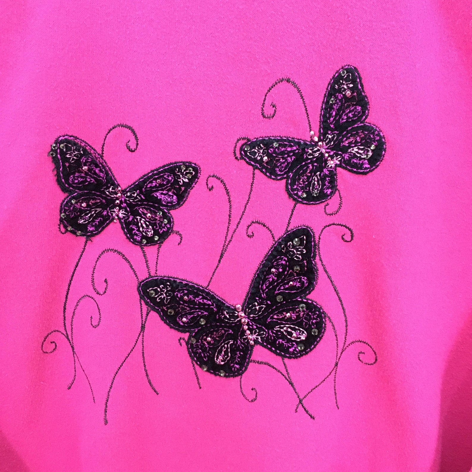 Top Stitch Morning Sun Sweatshirt Top Stitch Pink Floral Etsy