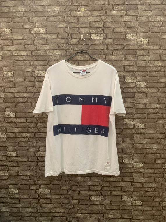 Tommy Hilfiger Short Sleeves Shirt White Big Flag