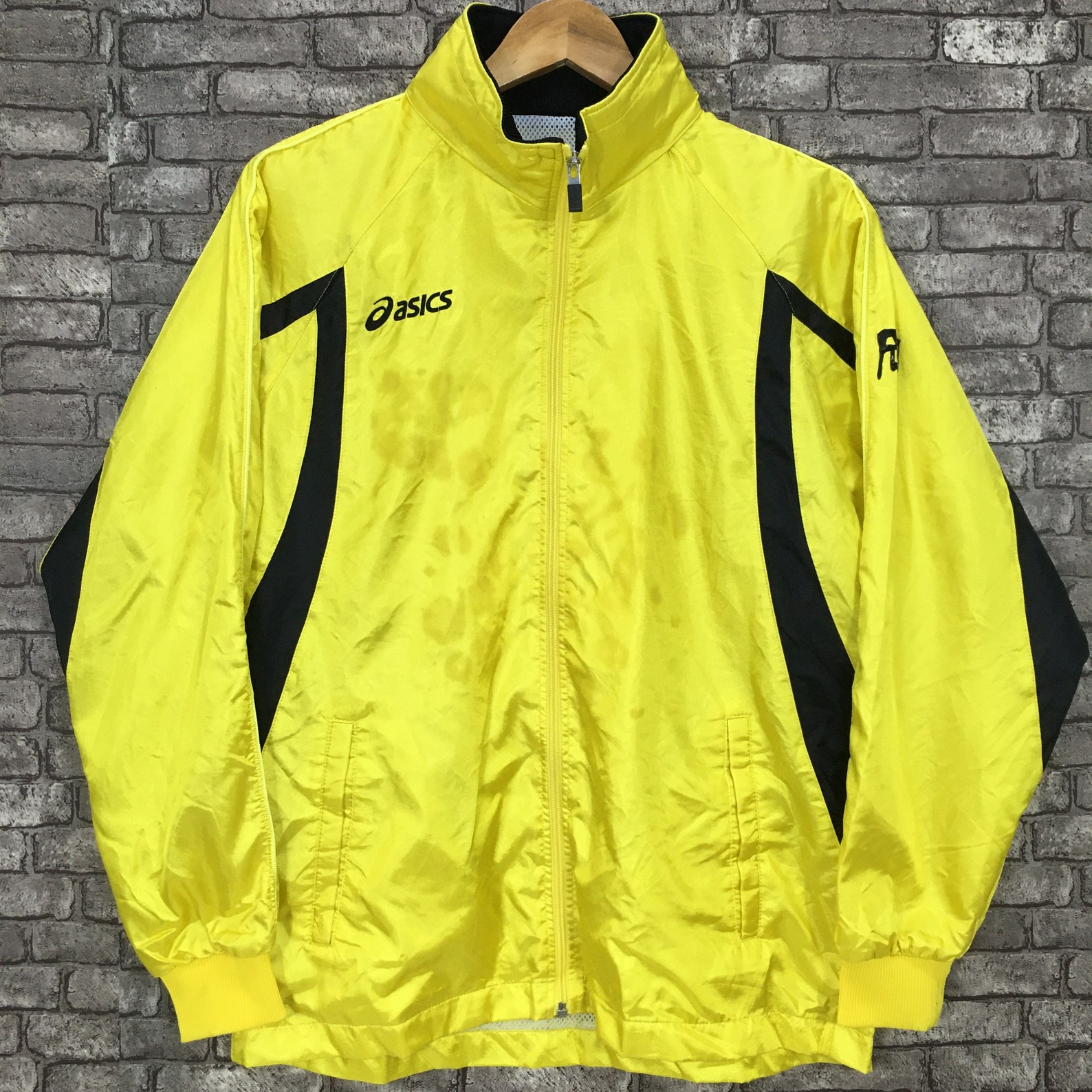 Asics Sportswear Windbreaker Asics Track Jacket Asics Yellow | Etsy