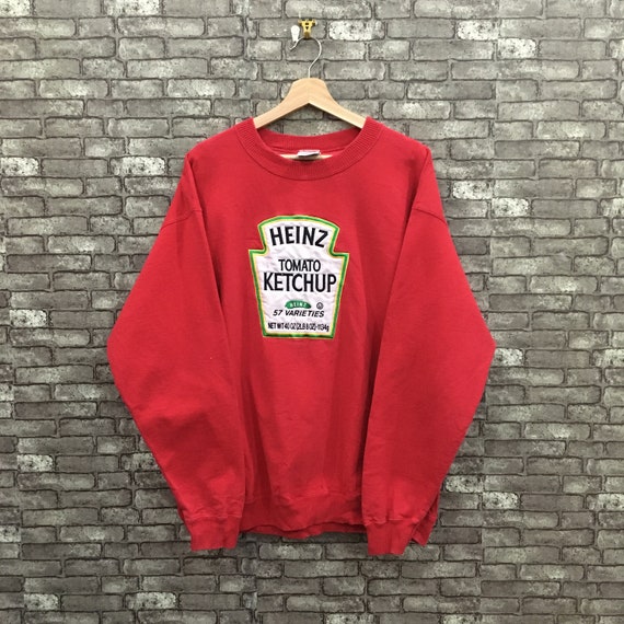 Heinz Sweatshirt Tomato Ketchup Crewneck Embroidered Red Etsy