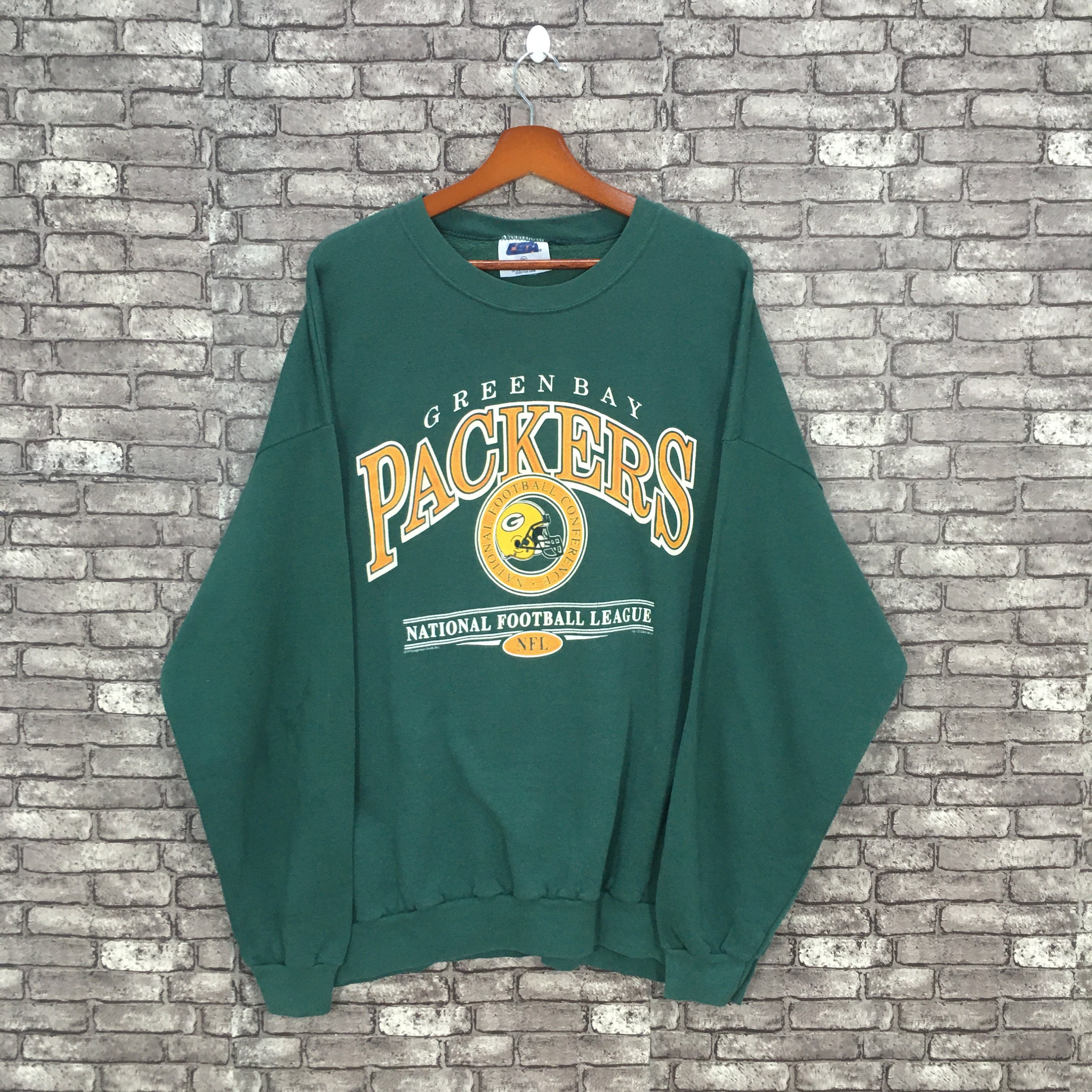 Vintage Green Bay Packers Football Sweatshirt Green Big Logo | Etsy