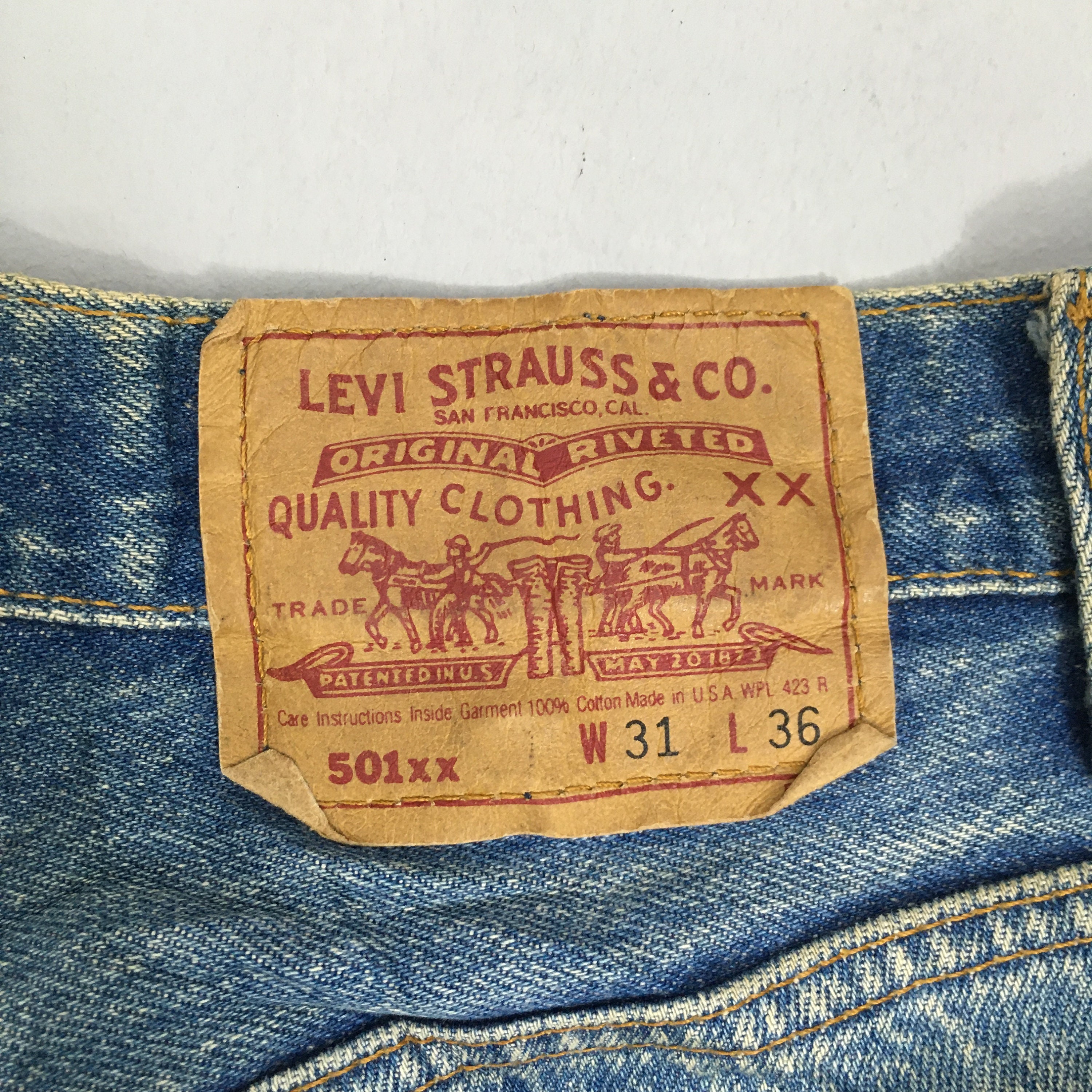 Size 30x32 Levi's 501 Button Fly Jeans Made In USA Faded | Etsy