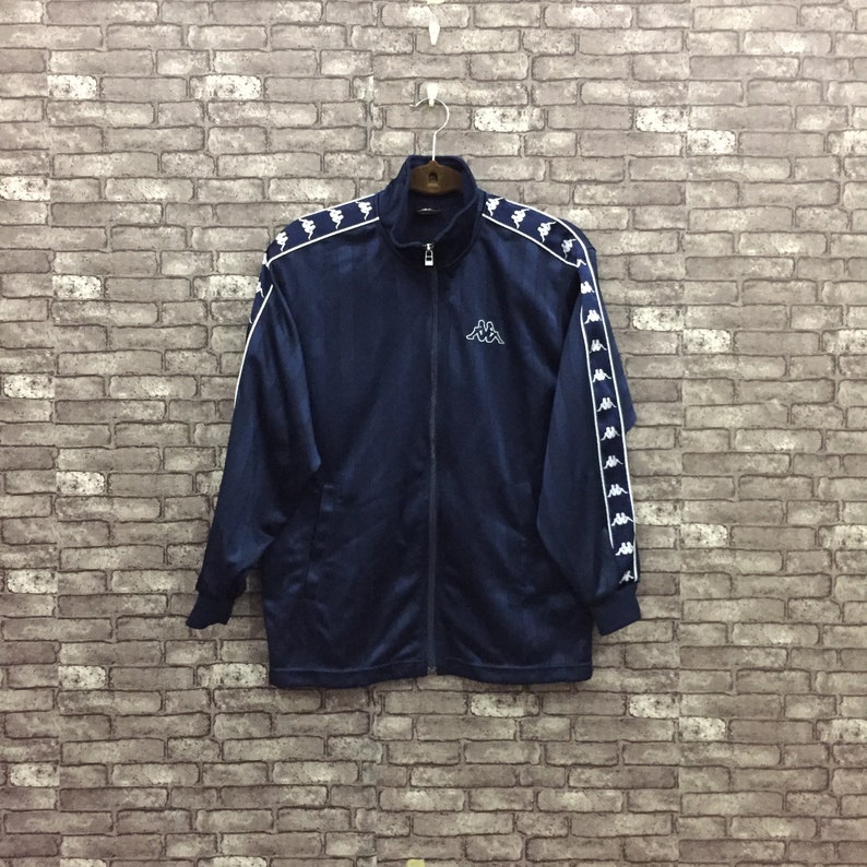 kappa track jacket blue