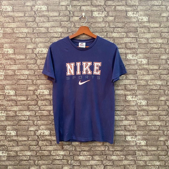 90's Nike Swoosh T Shirt Blue Nike Tee Youth Made in USA | Etsy