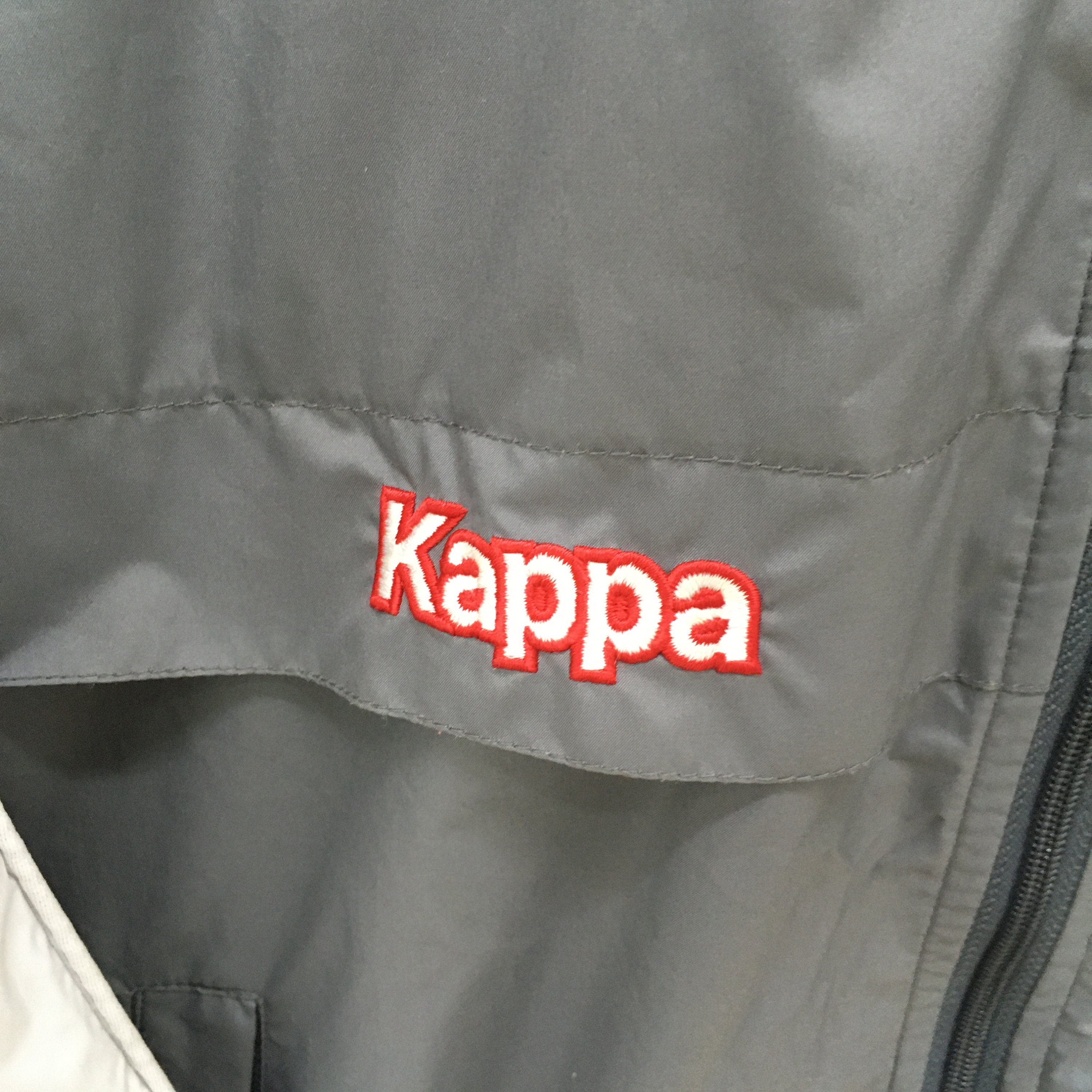 Kappa Windbreaker Kappa Grey Jacket Kappa Side Tape Track | Etsy