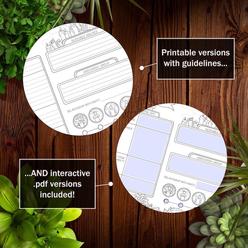 Puede incluir: Una hoja de personaje imprimible para juegos de rol. La hoja incluye secciones para el nombre del personaje, habilidades notables, asociados, relaci&oacute;n con el grupo e informaci&oacute;n general. La hoja est&aacute; dise&ntilde;ada para ser utilizada con un l&aacute;piz o bol&iacute;grafo.