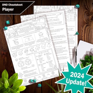 New Player (DnD 5e 2024 Version) Cheatsheet/Guide - Downloadable PDF
