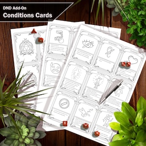 Cartas de condições do DnD 5e - Arquivos PDF para impressão e jogos online!