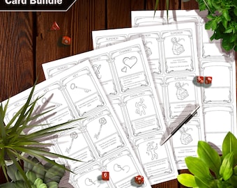 DnD 5e Card Set Bundle - PDF Files for printing and online games!