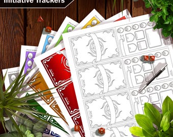 DnD Initiative Trackers - Fillable PDFs ready for printing!