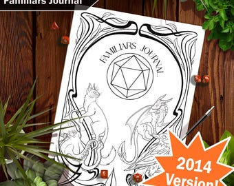 DnD 5e (2014 Ver) Familiars Journal – Downloadable PDF for Printing