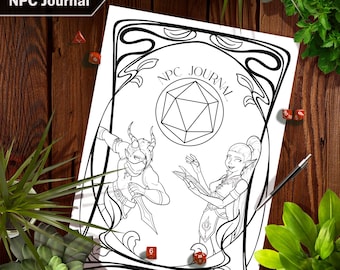 DnD 5e NPC Journal – Downloadable PDF for Printing