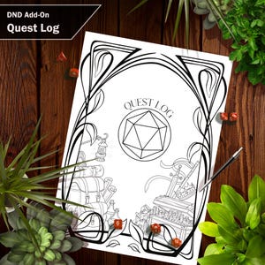 DnD 5e Quest Log – Downloadable PDF for Printing