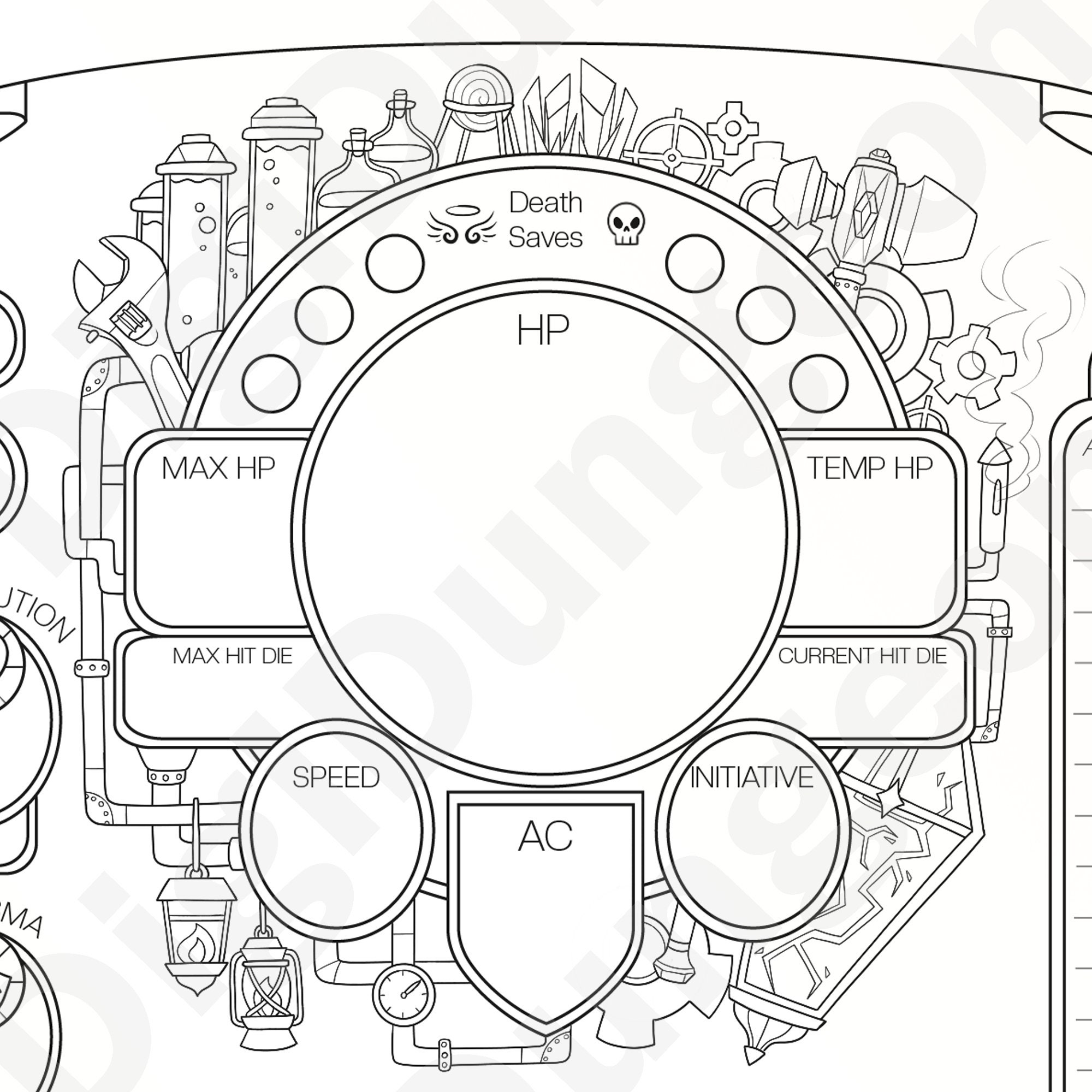 Dnd 5e Artificer Character Sheet Interactive PDF and Printable Versions