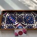 Adèle Pm reviewed Blue Flower 2 Tile Tray 15cm x 30cm Armenian Turkish Style Hand Painted Ceramic Tile Vintage Wooden Tray Coffee table tray Gift