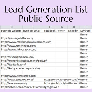 Lead Generation List