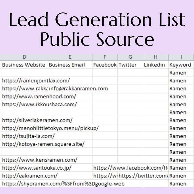 Lead Generation List
