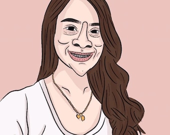 Portrait au trait amusant personnalisé : cadeau unique pour animal de compagnie ou famille (dessin numérique)
