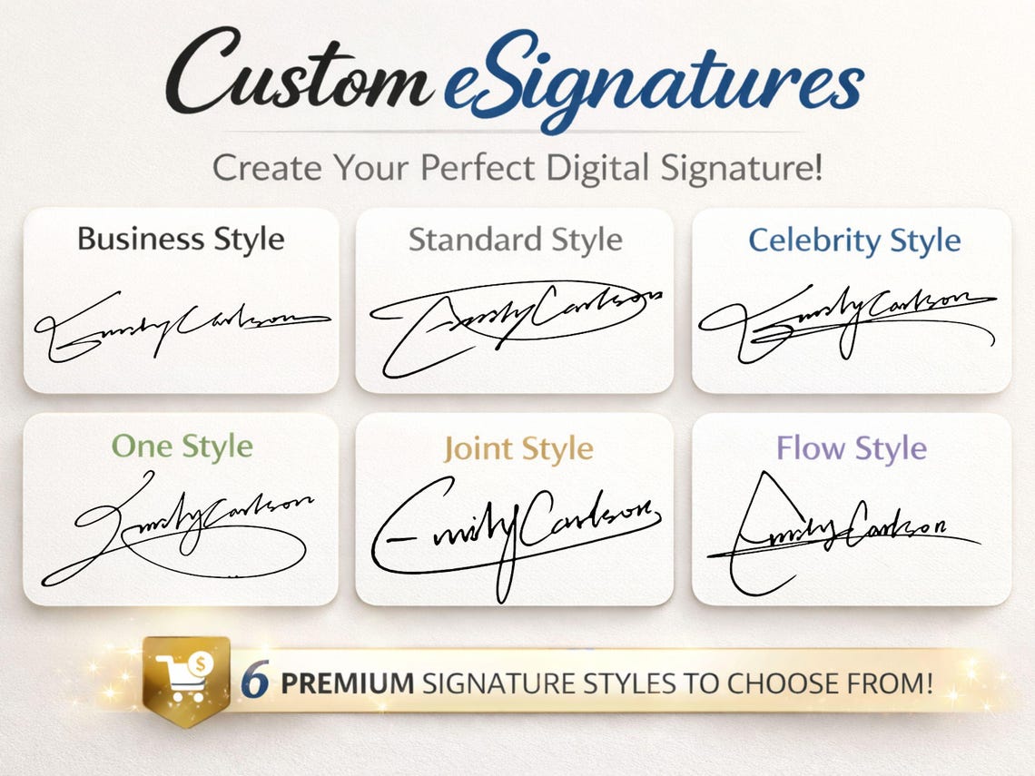 Handwritten Email Signature Design: Custom Esignature (digital) - Etsy