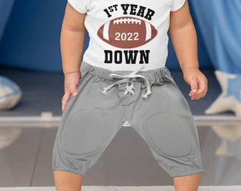 Toddler Football Pants, First Year Down Pants, 1st Birthday Football Pants, Football Pants, Birthday Pants, Football Birthday