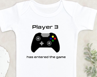 Player 3 Has Entered The Game, Baby Onesie®, Baby Girl,Baby Boy, Custom Onesie®, Baby Bodysuit, Newborn Coming Home Outfit, Baby Shower Gift