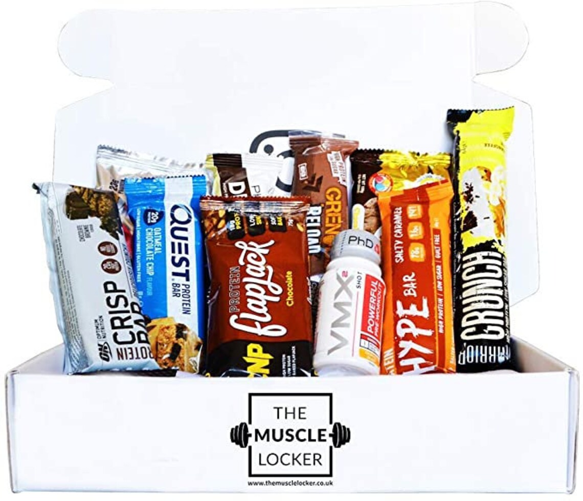 Protein Bar Snack Box Whey Protein Gift Box Protein Hamper Etsy UK