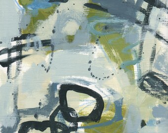 Original 9x12 abstract painting on Bristol paper Hand painted by Kathryn Denson.