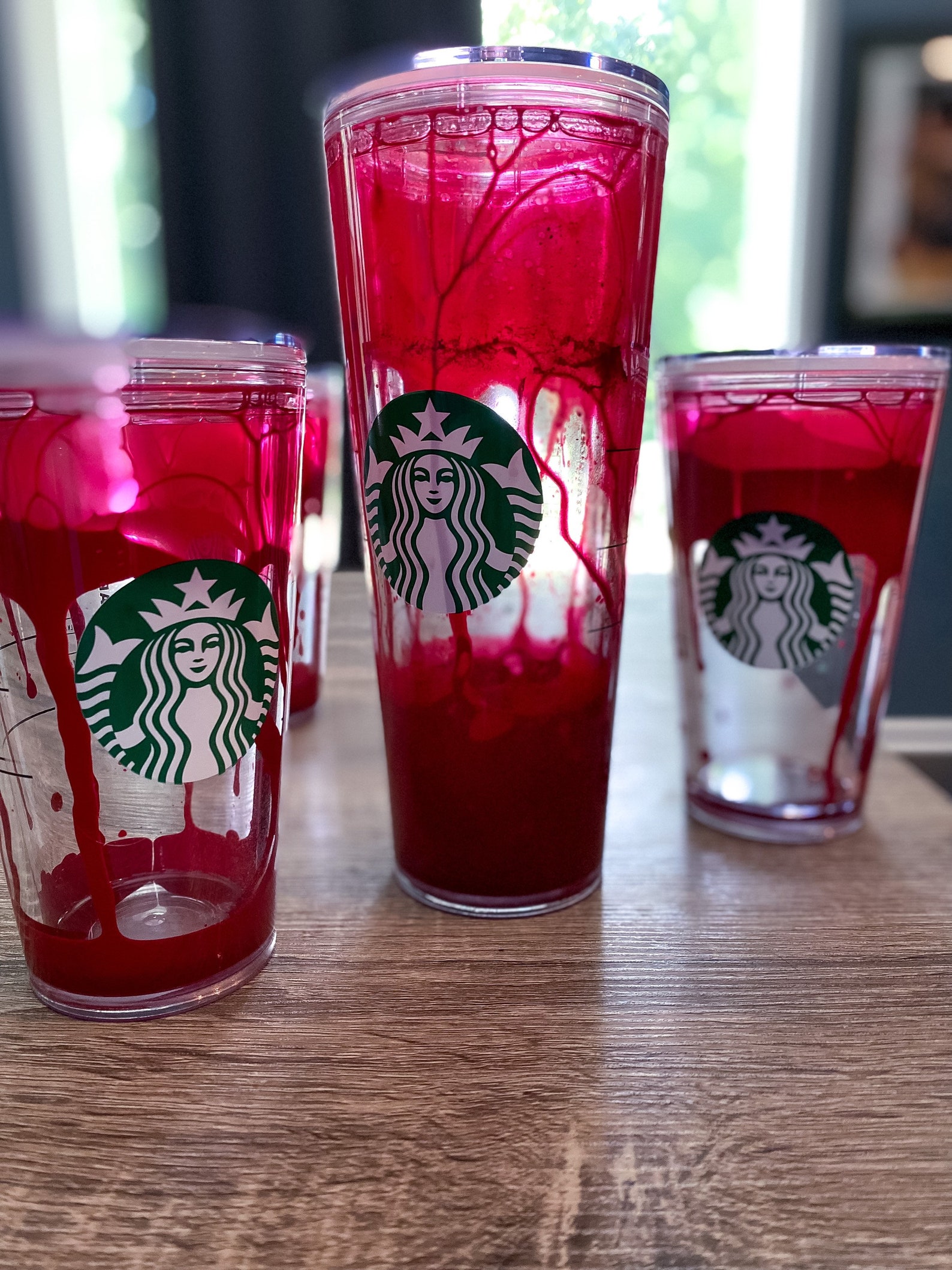 Drip Lava Lamp Horror Starbucks Tumbler Etsy