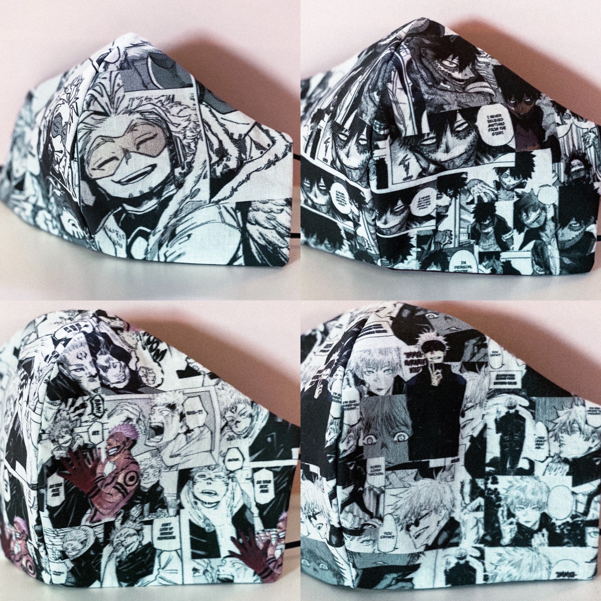 Manga Panel Face Mask with nose wire