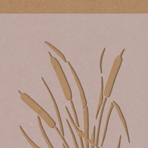Reeds Stencil Grass Bulrush Cattail Plant Etsy