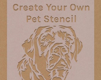 Create your own personalised portrait of your pet stencil custom design