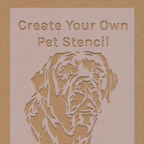 Create your own personalised portrait of your pet stencil custom design